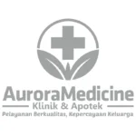 logo klinik dan apotek aurora medicine